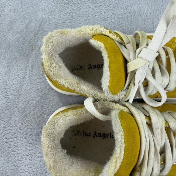 Palm Angels Snow Low Top Yellow Suede Chunky Sneakers Women's Sz 3 US/2 UK/36 EU - Picture 9 of 14